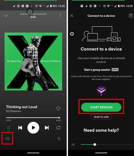 How to start group session on Spotify 