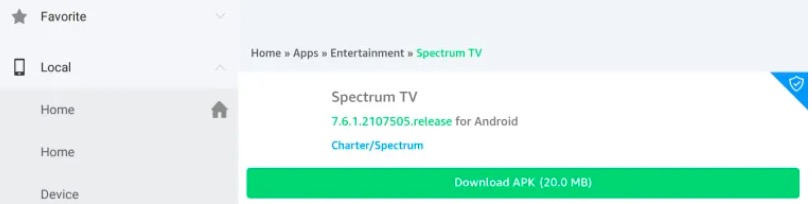 Spectrum App on Firestick